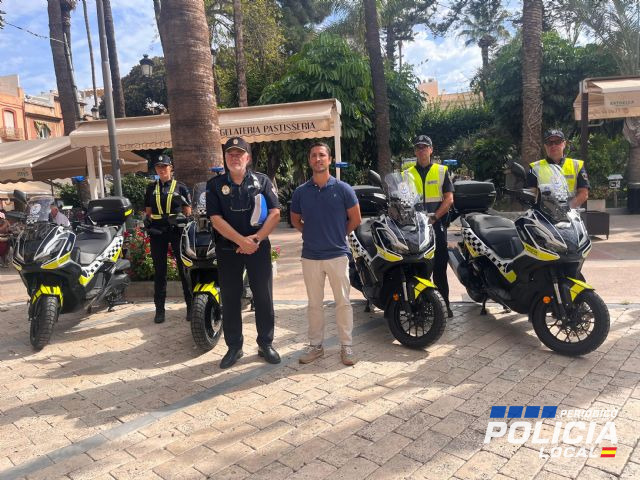 El Ayuntamiento amplía el Parque Móvil de Policía Local de Águilas con la incorporación de 4 nuevas motocicletas