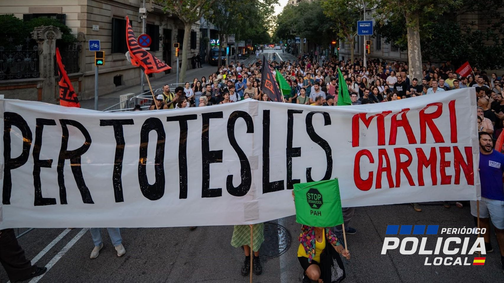 1.200 personas protestan en Barcelona por desahucio de anciana de 87 años