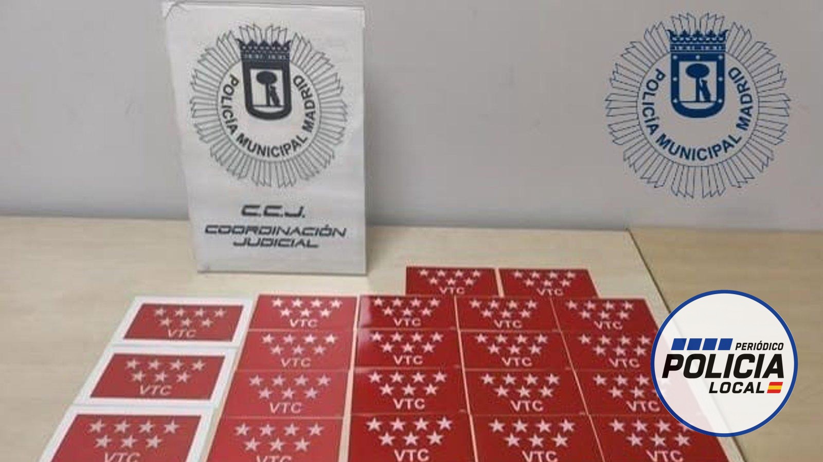 Policía Municipal incauta 26 distintivos VTC falsos en Ciudad Lineal