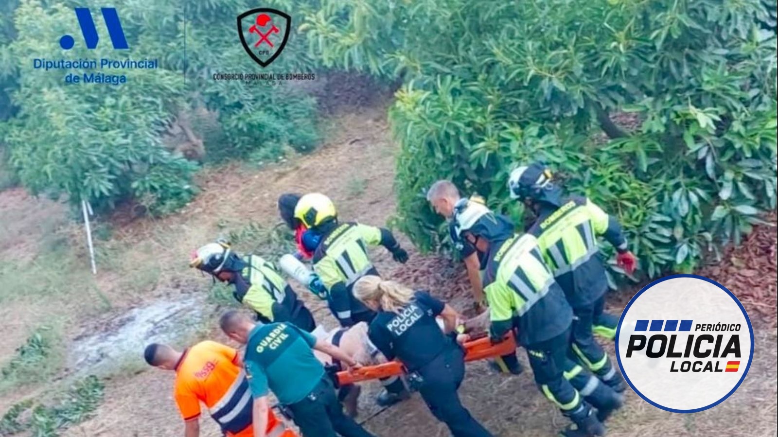 Rescatan a un trabajador de 27 años tras caer en un bidón en Alhaurín el Grande
