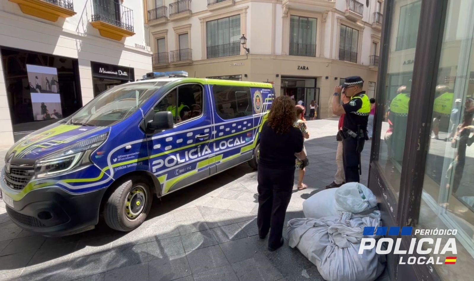 Agreden a cuatro policías locales durante el desalojo de un asentamiento en Sevilla
