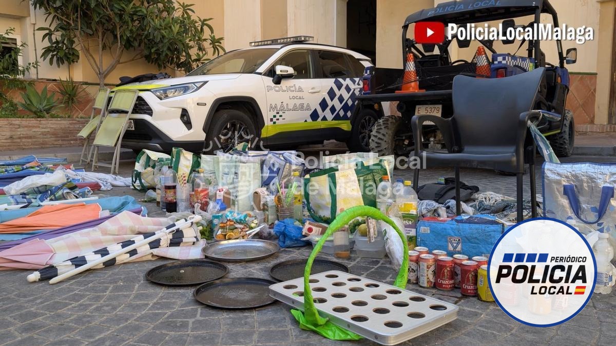 La Policía Local de Málaga formula 116 denuncias por venta ambulante en las playas