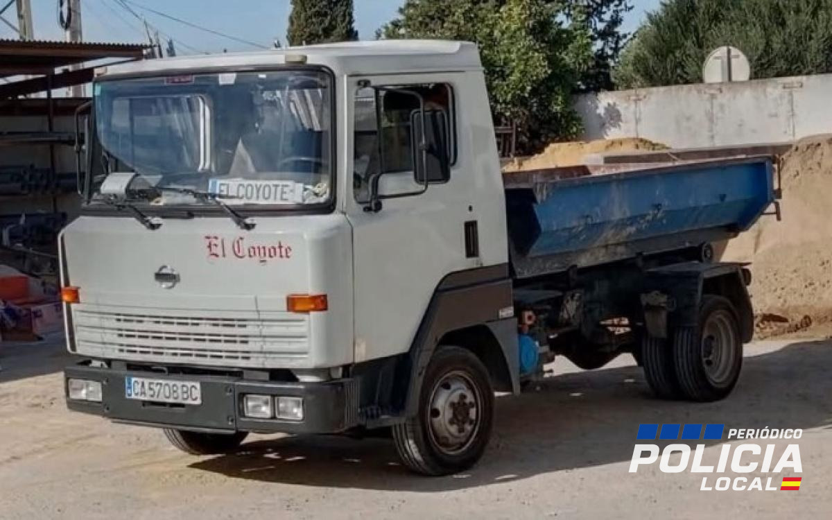 La Policía Local de Algodonales pide ayuda para localizar un camión robado durante la madrugada