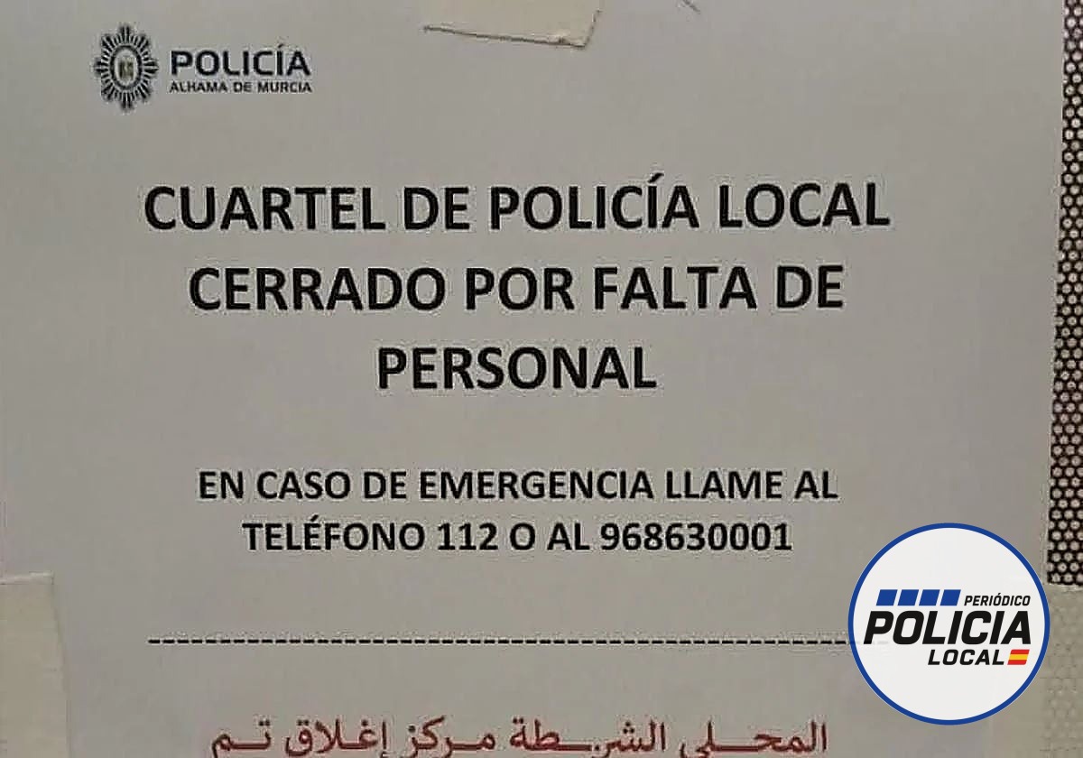 Fesep denuncia la «situación límite» de la Policía Local de Alhama por falta de personal y cierres del cuartel