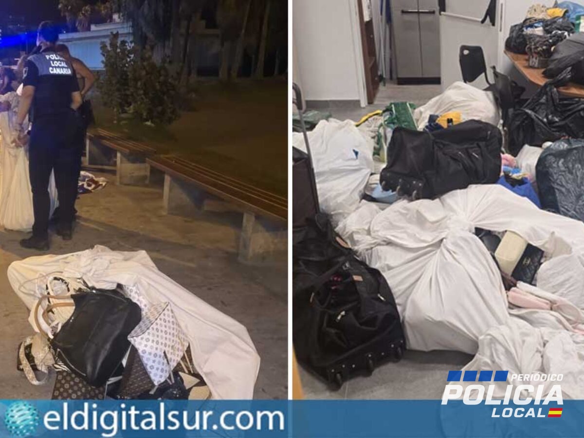 Así actúa el operativo de la Policía Local en el sur de Tenerife para frenar la venta ambulante en los pas ...