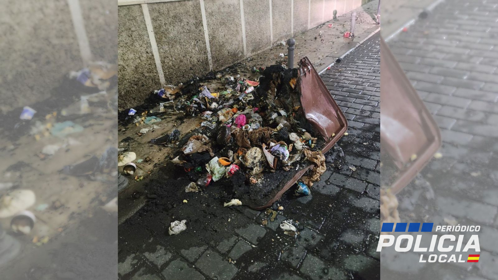 La Policía Local de Jaén detiene a un menor por incendiar un contenedor en San Ildefonso