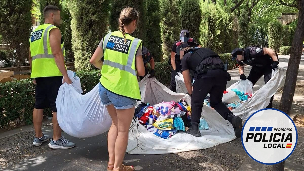 La Policía Local de Palma incauta casi 2.700 artículos del top manta en s'Hort del Rei
