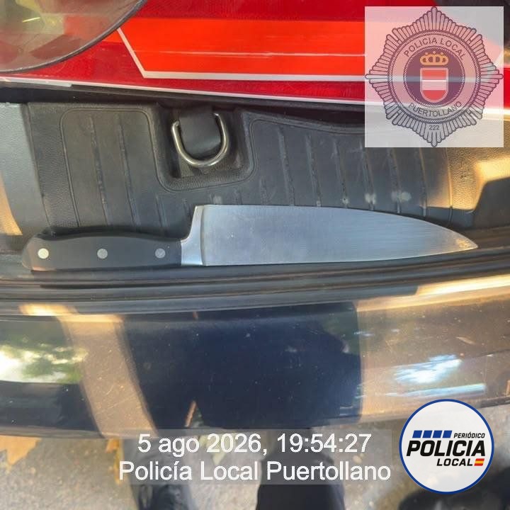 La Policía Local de Puertollano detiene a un hombre por amenazar a su pareja con un cuchillo