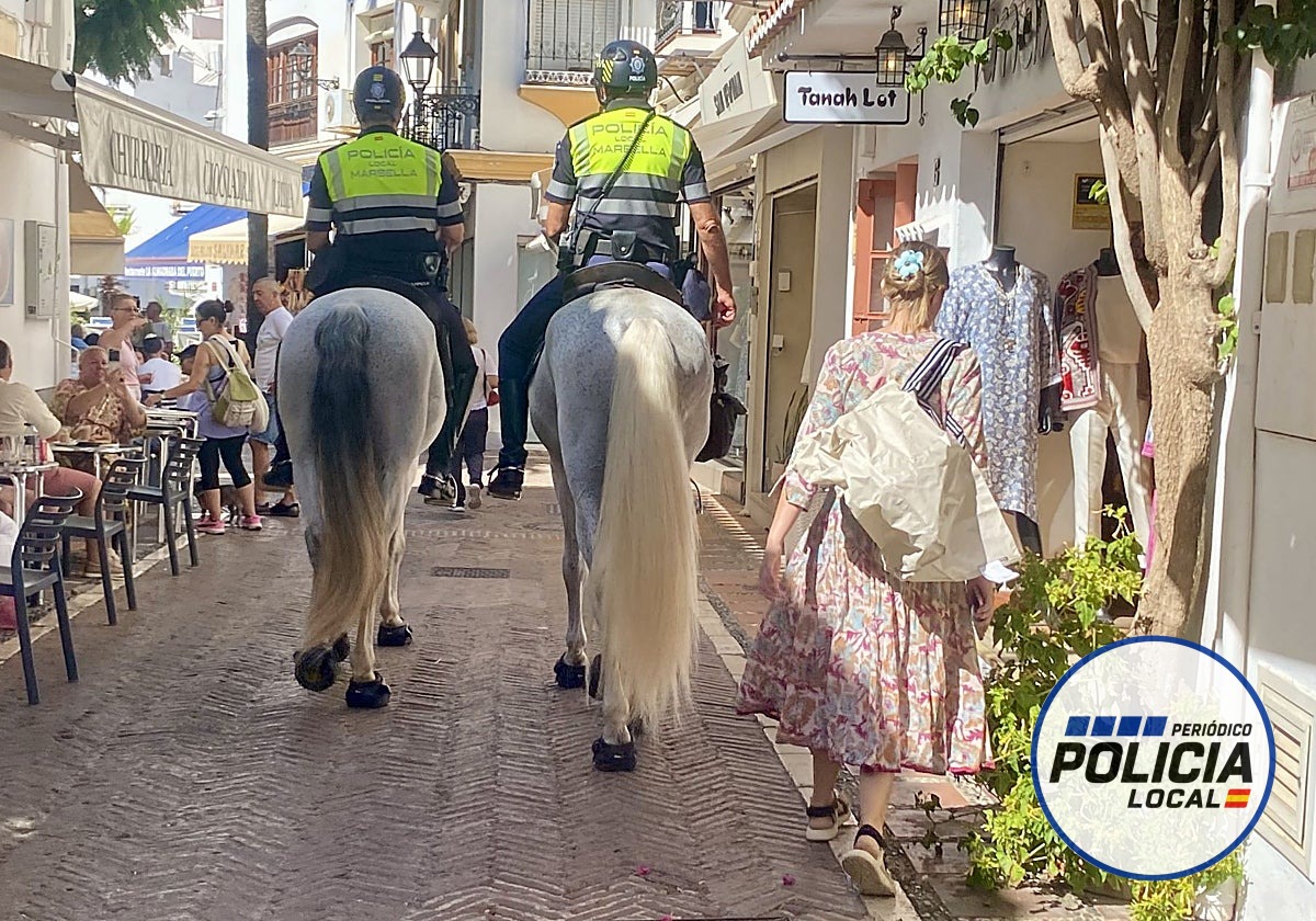 Marbella retirará cinco caballos de la Policía Local y los cederá a una entidad sin ánimo de lucro