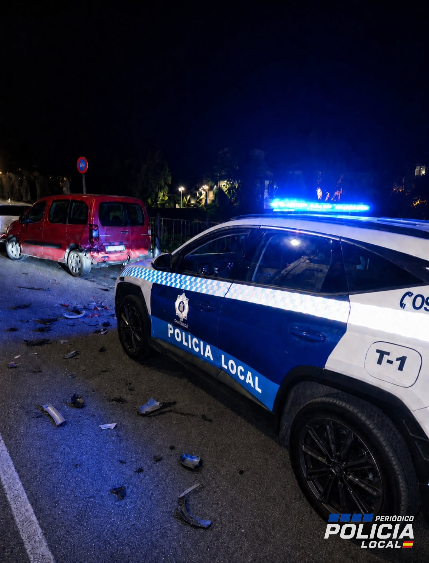 La Policía Local de Cuenca localiza al conductor que huyó tras chocar contra un coche y una moto