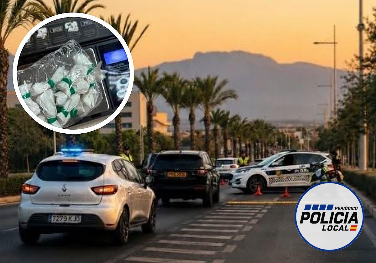 La Policía Local de Benidorm detiene a dos hombres con 17 gramos de cocaína en un control de seguridad